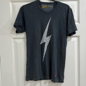 Aviator Nation Women’s Lightning Bolt T-Shirt Small Grey